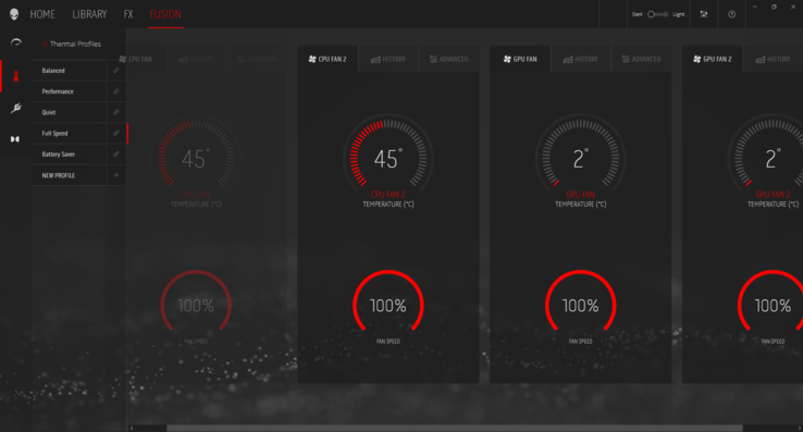 Thermal profiles in Alienware Command Center