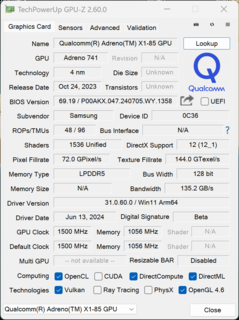 GPU-Z Adreno X1-85 (4.6 TFLOPS)