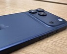 Display unit of the iPhone 17 Pro Max in Deep Blue showing scratches on the back. (Image source: Consomac)