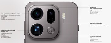 The Oppo Find X9 Pro camera specs.