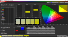 Saturation before calibration (target color space sRGB)