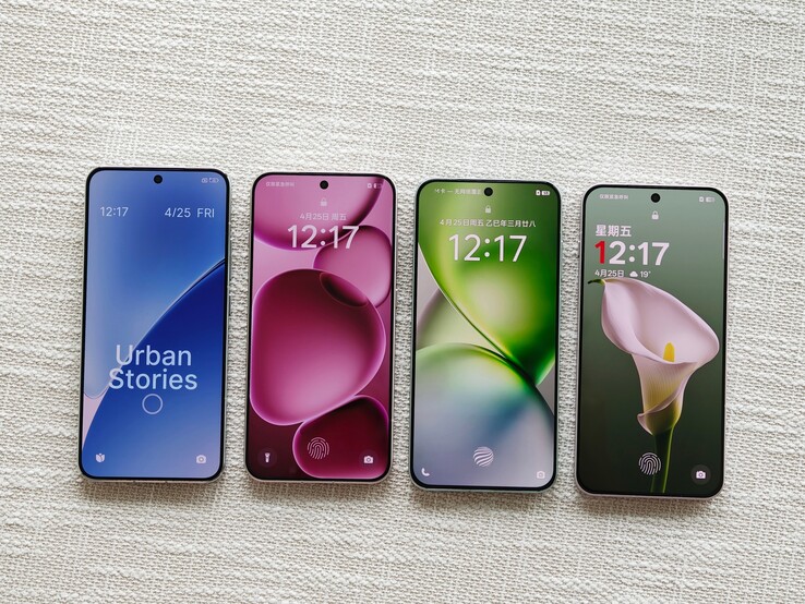 The "OnePlus 15T" (fourth to the right) and its fellow compact smartphones. (Source: Digital Chat Station via Weibo)