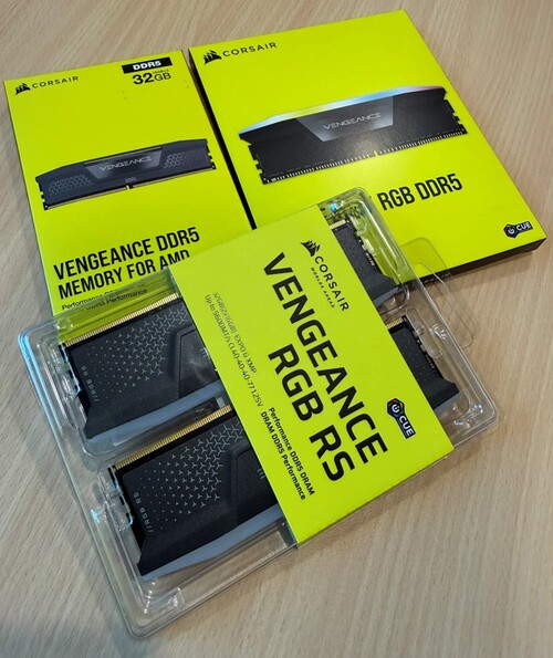 Corsair Vengeance DDR5 RAM new packaging is shown