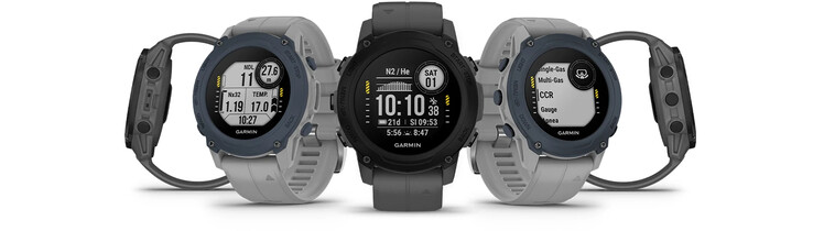 The Garmin Descent G1 and G1 Solar smartwatches. (Image source: Garmin)