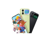 A 240 x 296 secondary screen on the back works as a selfie viewfinder and shows call alerts and music controls.