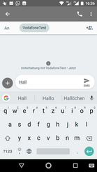 The Nokia 2 onscreen keyboard in portrait mode