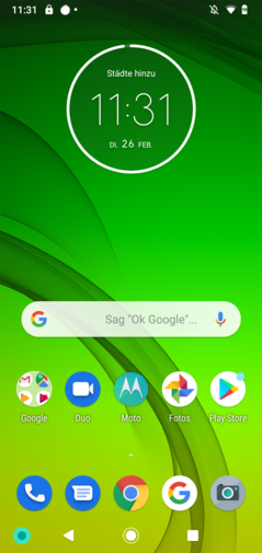 Default home screen