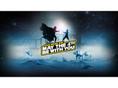 A promotional image for Steam Star Wars Day Sale featuring Darth Vade and Luke Skywalker engaged in a lightsaber battle with promotional text on top. (Image Source: Steam)