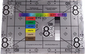 Photograph of our test chart.