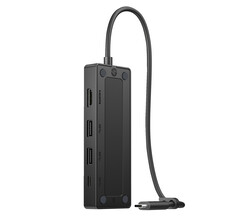 The HP USB-C Travel Hub G3 weighs just 63.5 g and measures 116 x 42 x 14 mm. (Image source: HP)