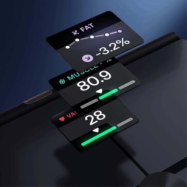 The display can show different types of data