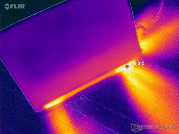 Exhaust along the rear and left edge