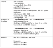 Realme Book Slim - Specifications. (Source: Realme)