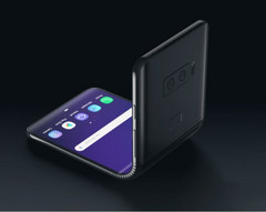 Samsung&#039;s foldable design is reminiscent of the once popular clamshell phones. (Source: NieweMobile.NL)