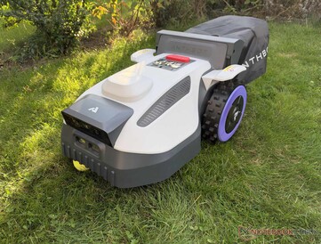 Here, a tennis ball falls victim to the Anthbot N8—the obstacle detection didn’t prevent it.