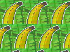 Pictured - a repeating pattern of the new Joker image (banana) leaked by LocalThunk on the Balatro Discord server. (Image source: localthunk via Balatro Discord)