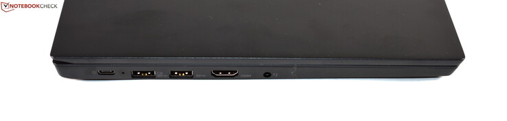 Left: USB 3.1 Gen 1 Type-C, 2x USB 3.0 Type-A, HDMI, combo audio
