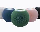 HomePod mini with a colorfully illuminated top