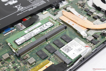 Sole SODIMM slot sits adjacent to the processor
