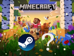 Minecraft banner shown with Steam logo