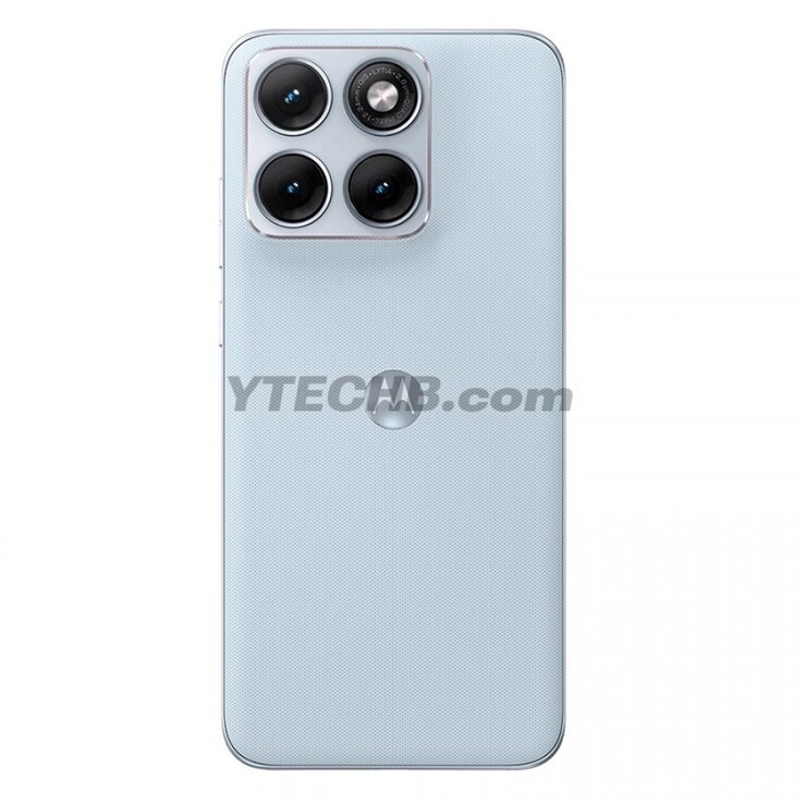Leaked render of the Motorola 70 Edge fusion in Pantone Country Air. (Image Source: YTECHB)