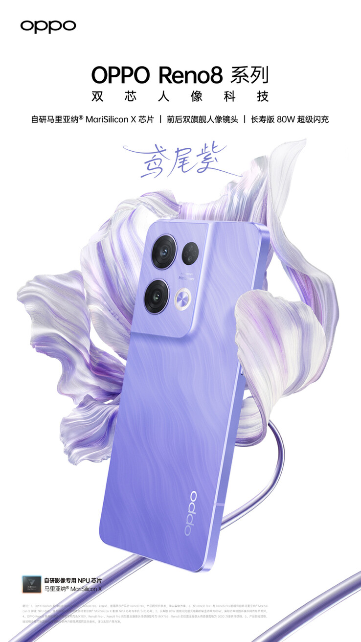 The Reno8 series' new color SKU. (Source: OPPO via GizmoChina)