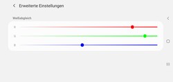 Our settings for an optimised white balance