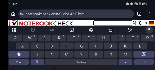 Keyboard on the Oppo Find X9 Ultra