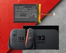 Switch 2 console shown with replacement battery