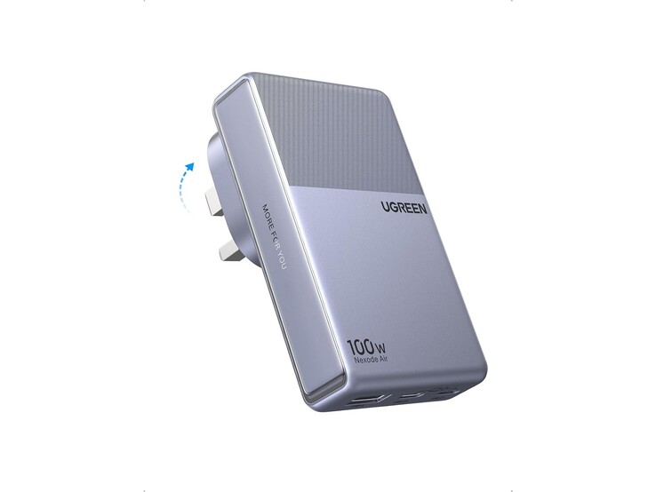The Ugreen Nexode Air Slim 100W has foldable UK plugs