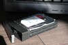 The hard drives can be installed without tools, but they cannot be locked