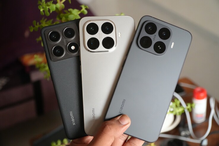 The Xiaomi 14T Pro, the Xiaomi 15T Pro, and the Xiaomi 17T Pro (from left to right)