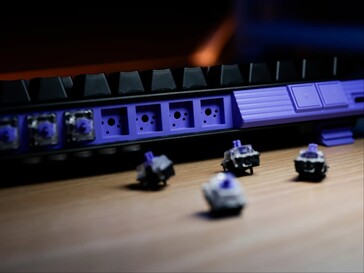 Built-in storage for the nine magnetic switches.