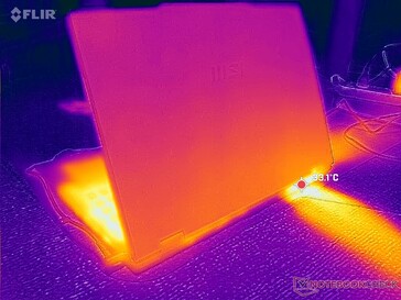 Exhaust along the rear and left edge