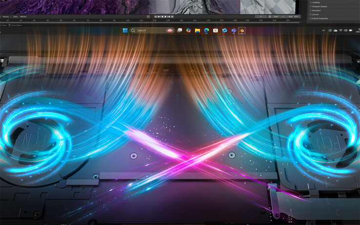 The Yoga Pro 7 15ASH11 contains a twin fan set-up that Lenovo markets as 'X Power'.