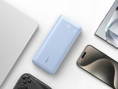 Anker’s Power Bank (20K, 87W, Built-In USB-C Cable) in Misty Blue