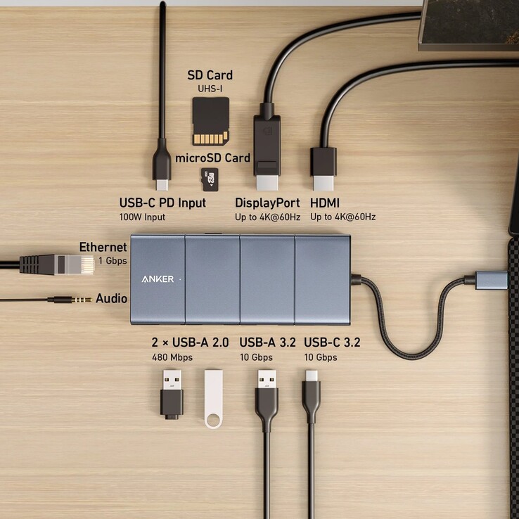 The Anker 565 USB-C Hub (11-in-1). (Image source: Anker)