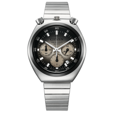 Front view of the Citizen Tsuno Chronograph AN3714-50H, featuring a gray gradient dial.