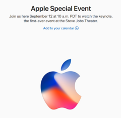 Apple&#039;s Special Event keynote will be live on September 12, 10 am PDT. (Source: Apple)
