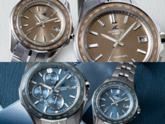 On the top, we have the Casio Oceanus OCW-S400A-5AJF and the OCW-S40-5AJF, whereas towards the bottom, we have the Oceanus OCW-S7000E-2AJF and OCW-S40-2AJF. (Image source: Casio)