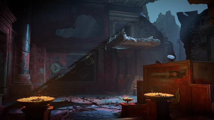 Image from the canceled multiplayer game God of War showing the reddish color. (Image source: MP1st)
