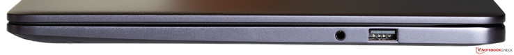 Rignt side: audio combo port, 1x USB 2.0