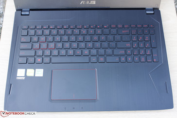 Backlit keyboard with relatively quiet keys