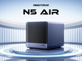 The starting price of the N5 Air is $499. Pictured: a promo picture of the NAS showing the front and one of the sides. (Image source: Minisforum)