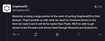 Motorola porting GrapheneOS do their devices