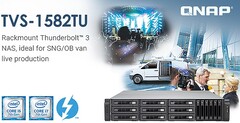 QNAP TVS-1582TU Thunderbolt 3 NAS for van live media production