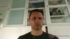 Portrait shot with the webcam