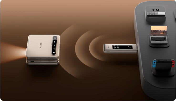 The Zip with its CastPlay dongle. (Source: Aurzen)