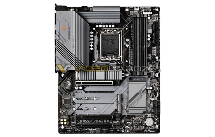 The B660 Gaming X appears to feature a PCI-5.0 slot along with a pair of PCI-4 slots (Image source: Videocardz)