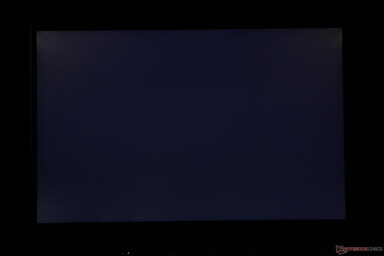 Moderate uneven backlight bleeding along the top corners